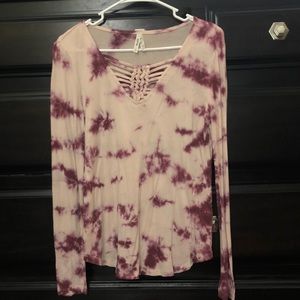 Tie-dye long sleeve top